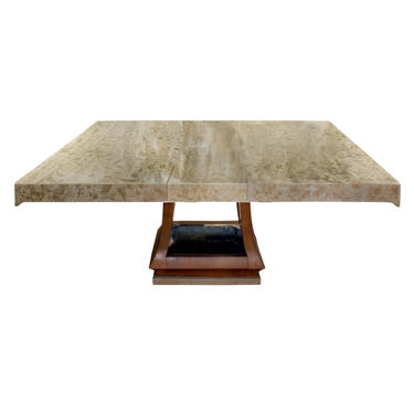 James Mont Asian Style Dining Table with Custom Oil Lacquer Finish 1940s - SOLD