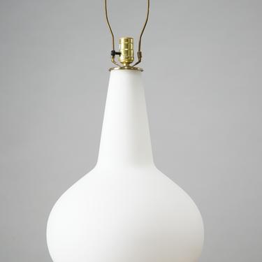 Hand Blown Italian Frosted Glass Lamp