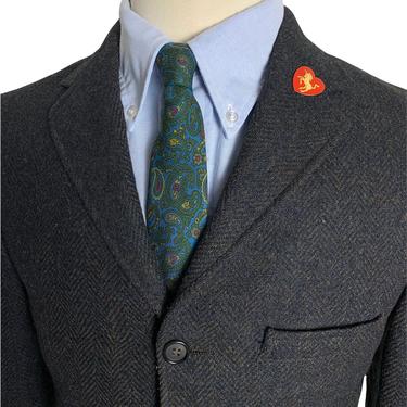 Vintage 1960s Wool TWEED Blazer ~ 34 to 36 S / Extra Small ~ jacket / sack sport coat ~ Preppy / Ivy League / Trad ~ 