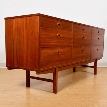 Swedish Modern Teak 9-Drawer Dresser by Folke Ohlsson for Dux