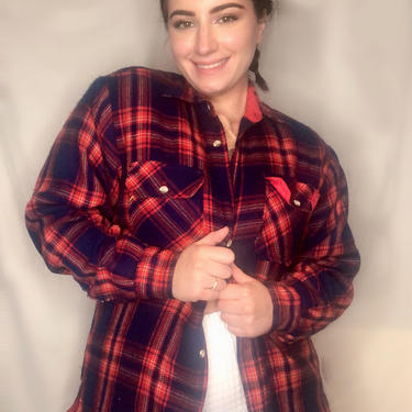 Red And Blue Flannel Jacket 