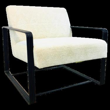 Arteriors Modern Black and Ivory Vince Lounge Chair