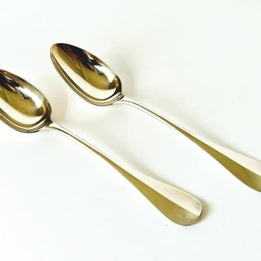 Christofle "Baguette" Soup/Serving Spoons, Pair