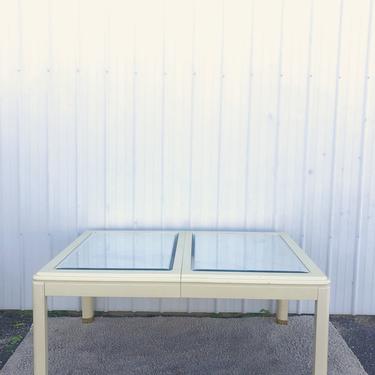 1980s Lacquer Dining Table with Mirrored Top