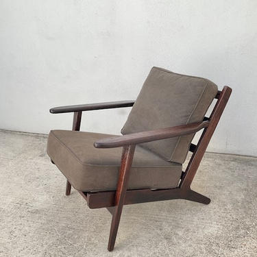 Mid Century Dark Wood Arm Chair