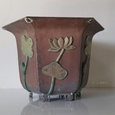 Antique Chinese Copper and Bronze Planter 