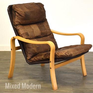 Bentwood Leather Lounge Chair 