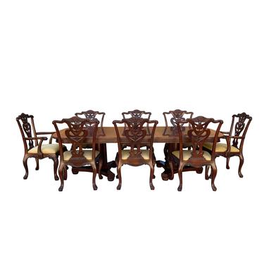 Vintage Estate Henredon Natchez Mahogany Dining Table Set 8 Chairs cs6077E 