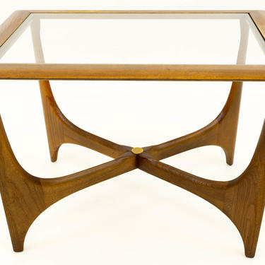 Adrian Pearsall for Lane Walnut &amp; Glass Side Table