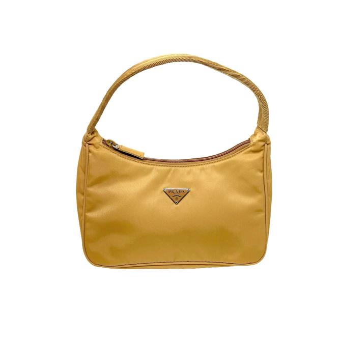 Prada Yellow Nylon Shoulder Bag