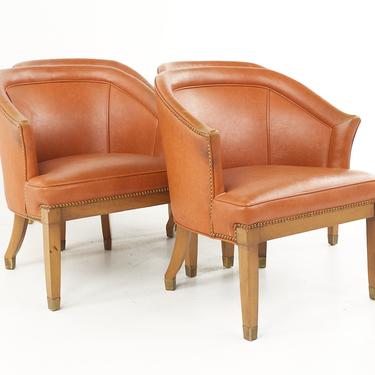 Ward Bennett Style Mid Century Occasional Chairs - Set of 4 - mcm 