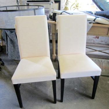 PAIR OF POTTERY BARN PARSONS CHAIRS PRICED SEPARATELY