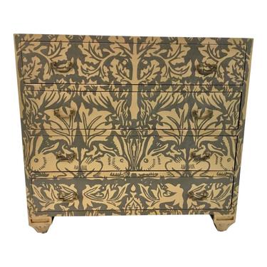 Guild Masters Parma Gray and Gold Hand Painted Chest of Drawers