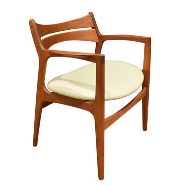 Stylish Danish Desk Chair In Teak 1950s (Signed)