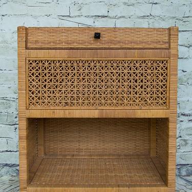 SHIPPING NOT FREE!!! Vintage Rattan Cabinet/ Console/ Liquor Cabinet 