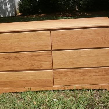 X6320A *Hardwood 6 Drawer Dresser, Inset Drawers,  Flat Panels, 60&amp;quot; wide x 20&amp;quot; deep x 30&amp;quot; tall - natural color 