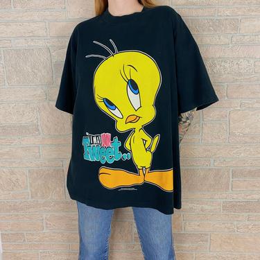 1995 90's Vintage Tweety Bird Oversized Looney Tunes Tee 