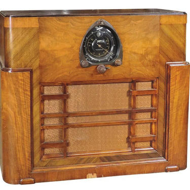 Radio, Zenith Deluxe Floor Wood Cabinet Console, Double-Wide, Scarce Vintage Radio!