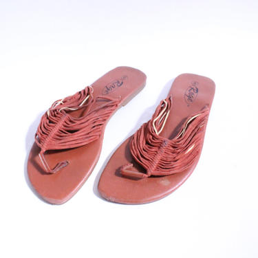 Copper Suede Strappy 90s Sandals 