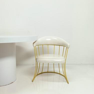 Yellow Metal Accent Chair 