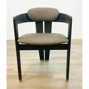 Interlude Home Modern Cerused Charcoal Finished Wood Maryl Chair