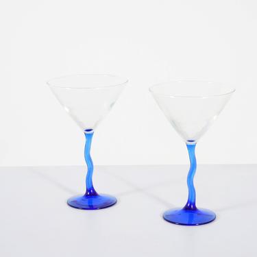 Wavy Martini Glasses 