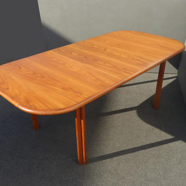 Vintage Danish Mid Century Teak Dining Room Table Conference Table Made by Lane 