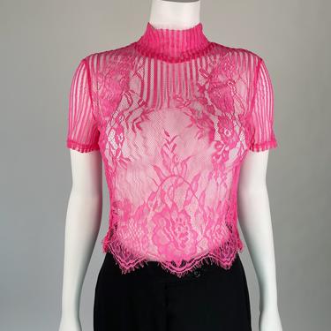 Hot Pink Lace Top