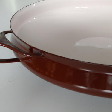 Vintage Brown Dansk Kobenstyle Large Paella Pan by Jens Quistgaard 