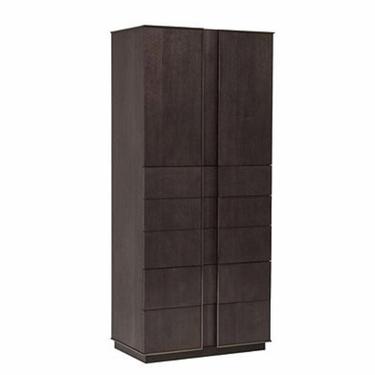 Modern Henredon Graphite Finished Wood Tall Chest of Drawers