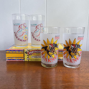 Vintage Official Libbey Preakness Glasses Set- 1993 &amp; 1994 - 12 ounce, Collectable Glasses 