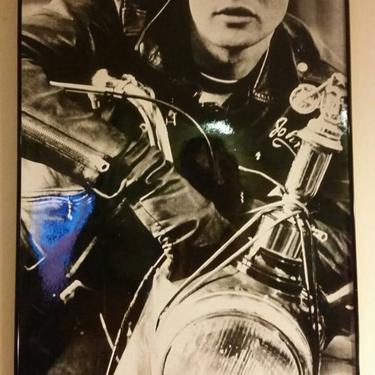 Large Classic Vintage Marlon Brando &amp;quot;The Wild One&amp;quot; glossy poster 