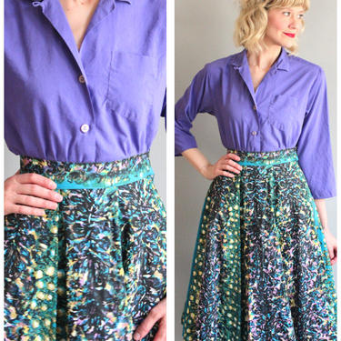 1950s Skirt // Morning Glory Circle Skirt // vintage 50s circle skirt 