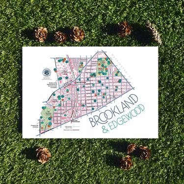 Brookland and Edgewood Northeast Washington DC neighborhood map 
