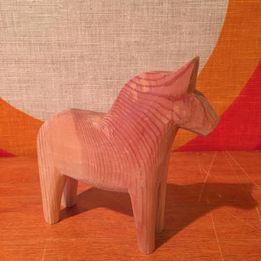 Unfinished Dala Horse, 5&amp;quot; tall, Scandinavian Dala Horse, Paint Your Own Dala, Natural Wood Dala Horse Figurine, Grannas Olssons, Sweden 