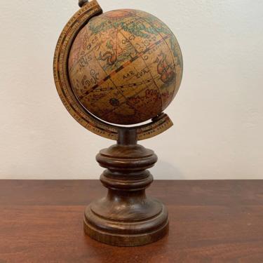 Italian Wooded Table Globe 