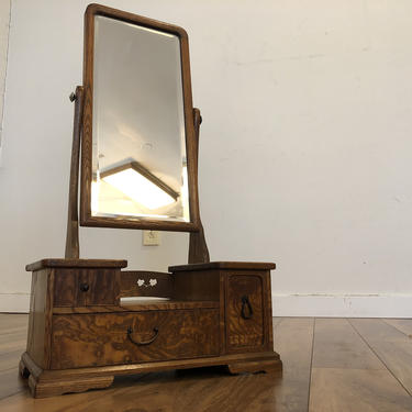 Traditional Vintage Japanese Vanity, Small, Perfect for Dresser Top 