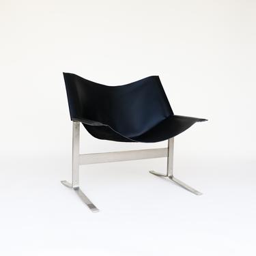 CLEMENT MEADMORE MODEL 248 LEATHER SLING CHAIR