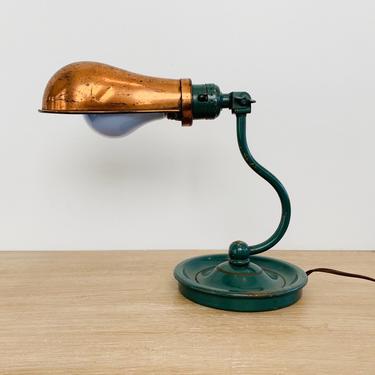 Vintage Task Lamp Desk Lamp or Sconce with Copper Shade 
