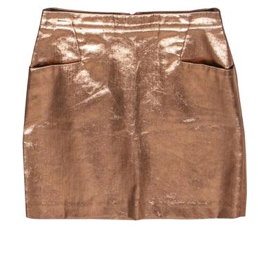 Club Monaco - Rose Gold Metallic Miniskirt Sz 2