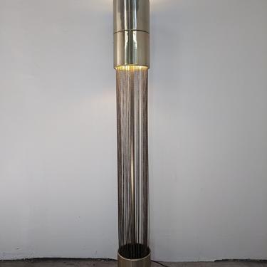 Stunning Brass Beaded 1970's Pierre Cardin Standing Lamp 