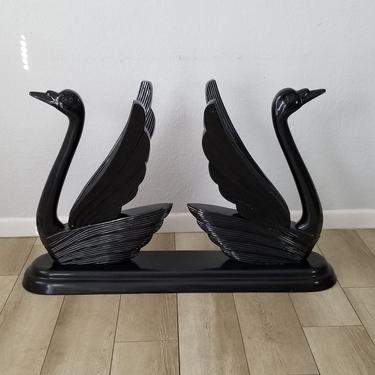 Vintage Sculptural Double Swan Console Table Base . 