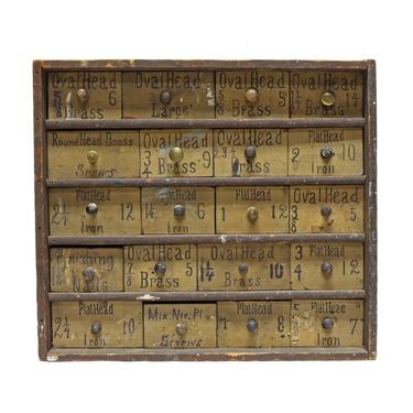20 Drawer Screw Cubby Cabinet