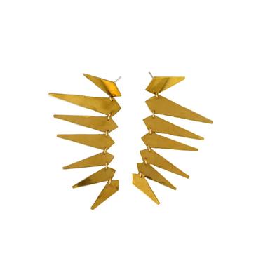 Maxima Punk Earrings - Brass