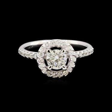 Ladys Engagement Wedding Ring 1.13-Carat White Gold