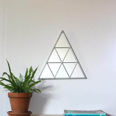 Triangle Wall Mirror Geometric / Handmade Wall Mirror Triangle Shaped Mirror Traingles Miroir Drejeck 