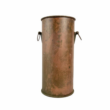 Vintage Copper on Brass Umbrella Holder, Umbrella Stand 