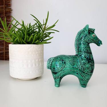 Vintage Bitossi Style Ceramic Trojan Horse- Dated 1974 