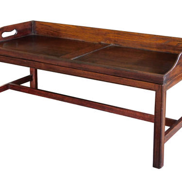 Unusually Large English Oak Butler's Tray Now Mounted as a Coffee Table