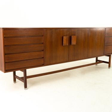 Mid Century Teak and Rosewood Extra Long 99&amp;quot; Credenza 